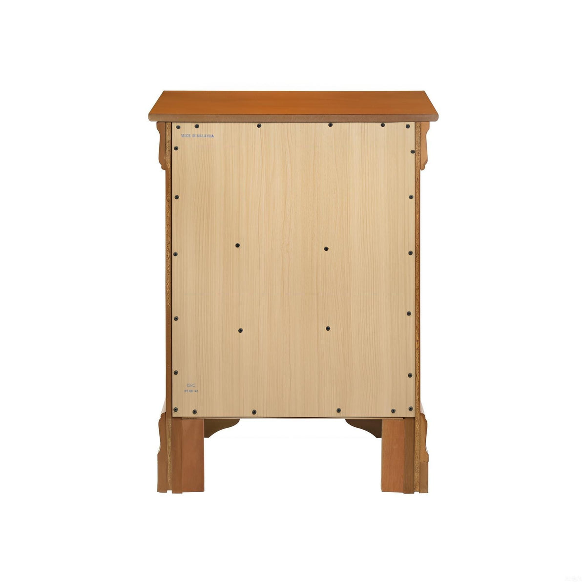 Louis Phillipe Wood Nightstand with Storage Drawers - Multiple Colors