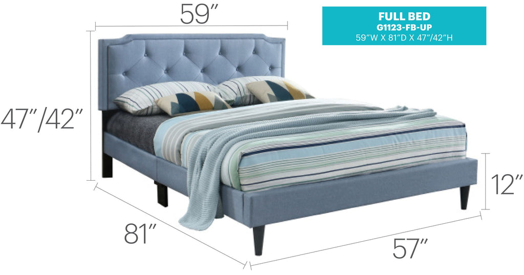 Button Tufted Upholstered Bed with Charming Design - Multiple Colors