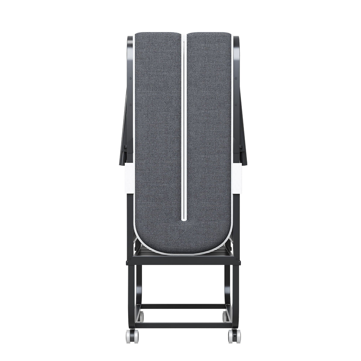 Twin Extra Long Folding Bed for Tall People with Memory Foam Mattress - Black