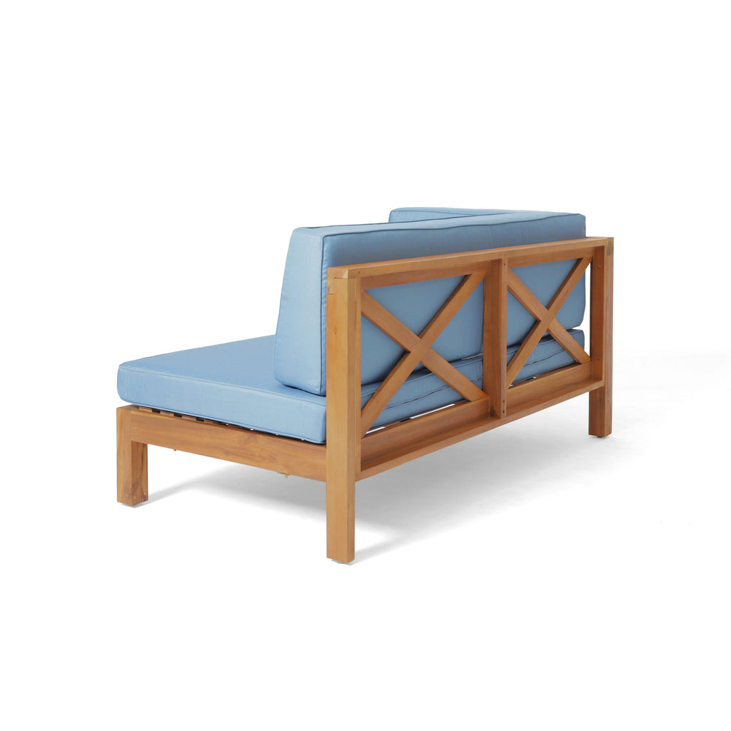 Brava X-Back 4-Piece Outdoor Sofa Set with Water-Resistant Cushions - Blue