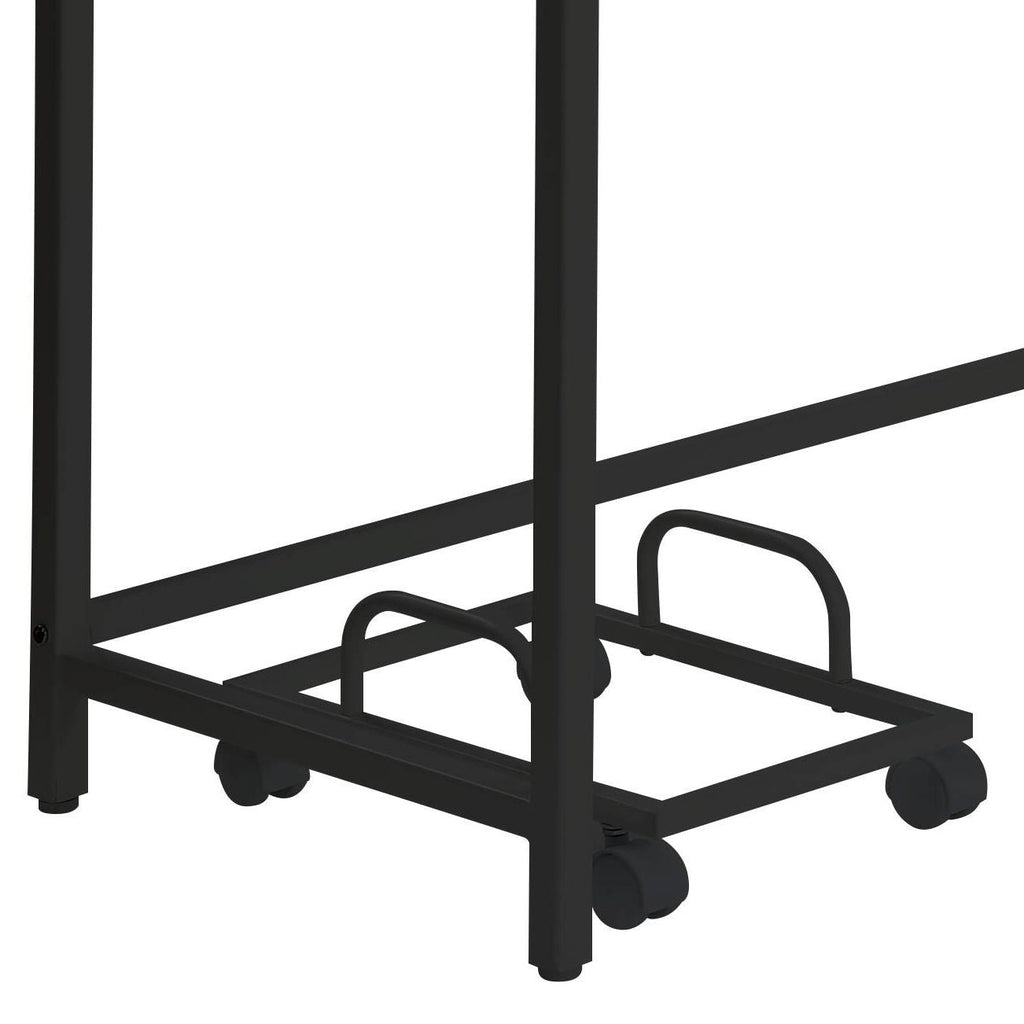 Bambina Computer Desk L-Shape Corner Desk with Metal Frame - Gray or Dark Brown