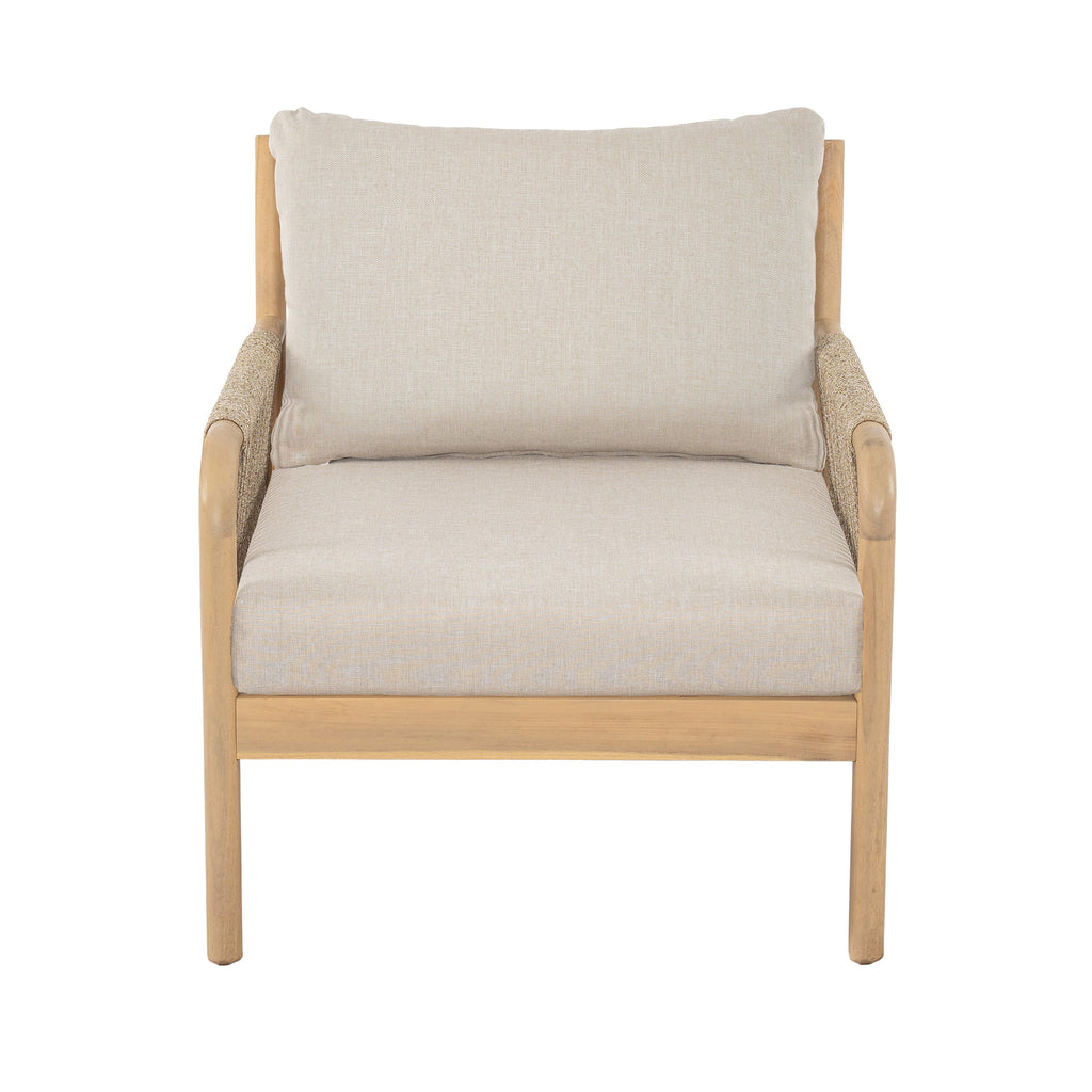 Casper Outdoor 5-Pieces Chat Set with Rope Detailing - Acacia Wood