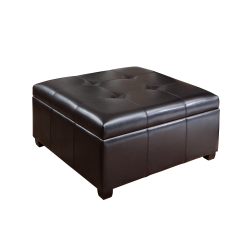 35inch Storage Ottoman, Large Square Ottoman Bench with Storage