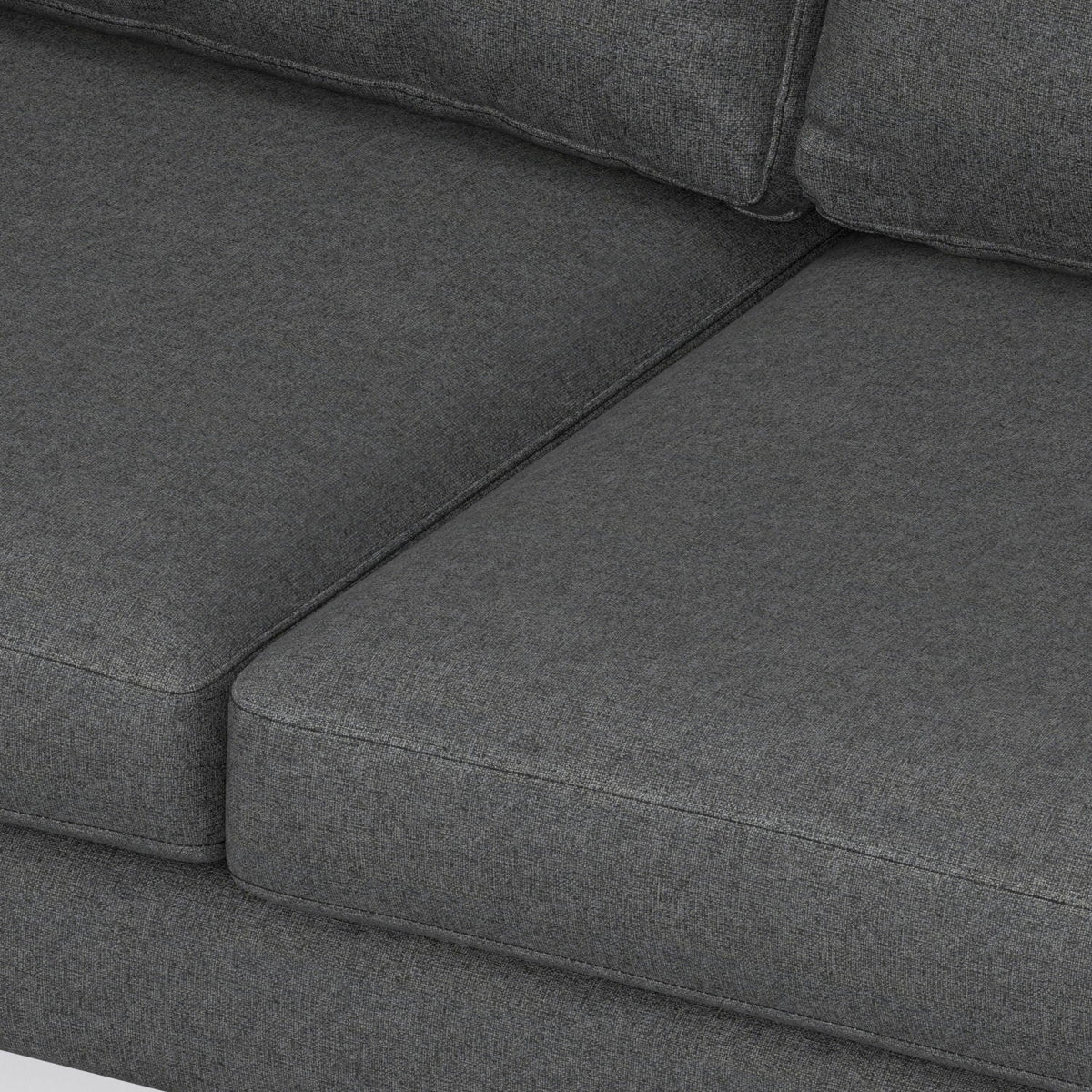 Mid Century Corner Sectional Sofa with Feather Cushions - Beige or Dark Gray