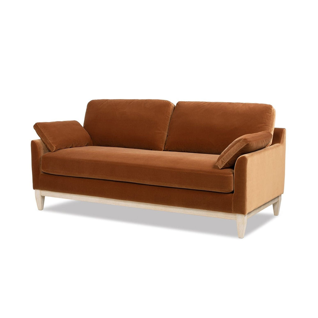 Modern Farmhouse Sofa with Removable Cushions - Dark Green or Orange