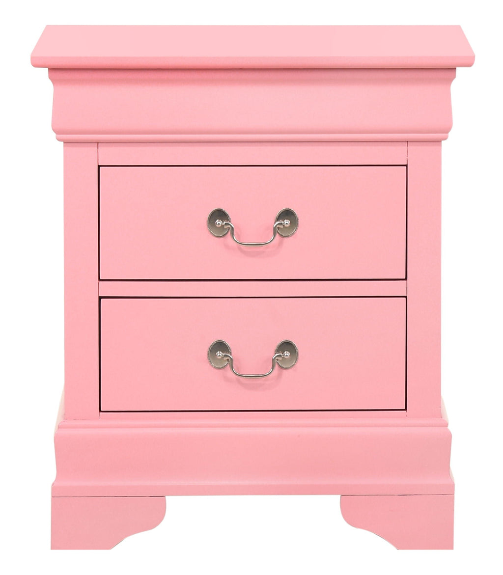 Traditional Style Design Nightstand with Classic Accent - Multiple Colors
