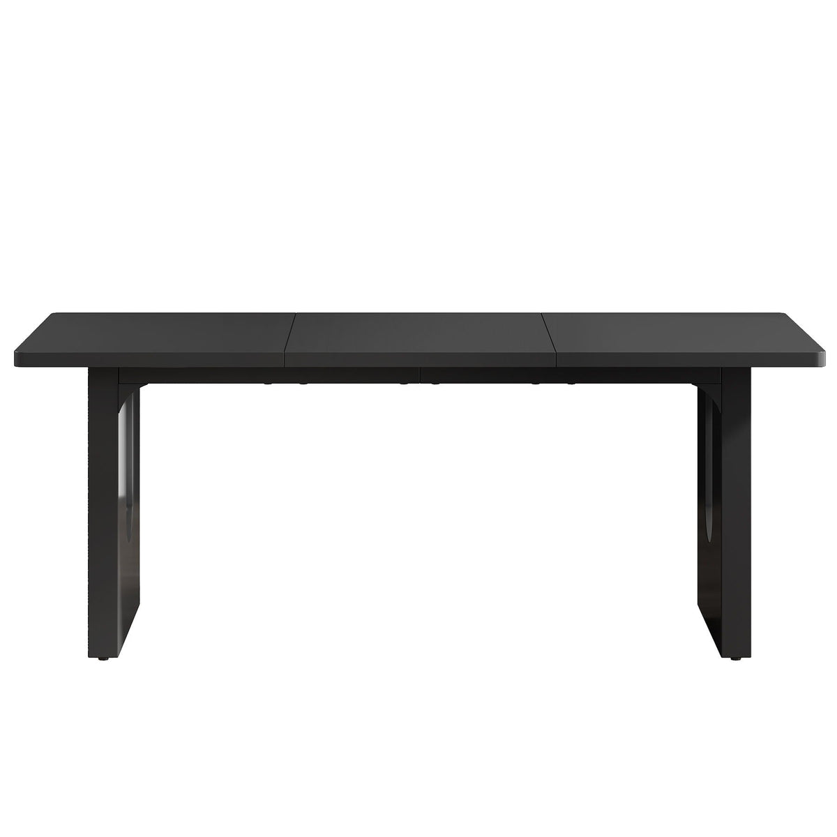Rectangular Dining Table with Pedestal Base - Black or White
