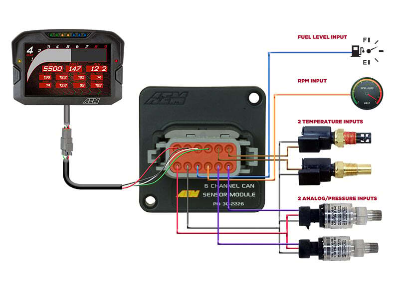 AEM 6 Channel CAN Sensor Module 30-2226
