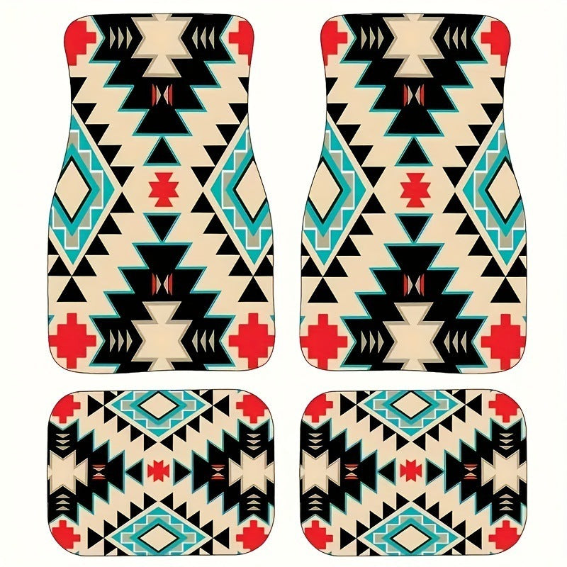 Vintage Bohemian Style Car Floor Mat Carpet