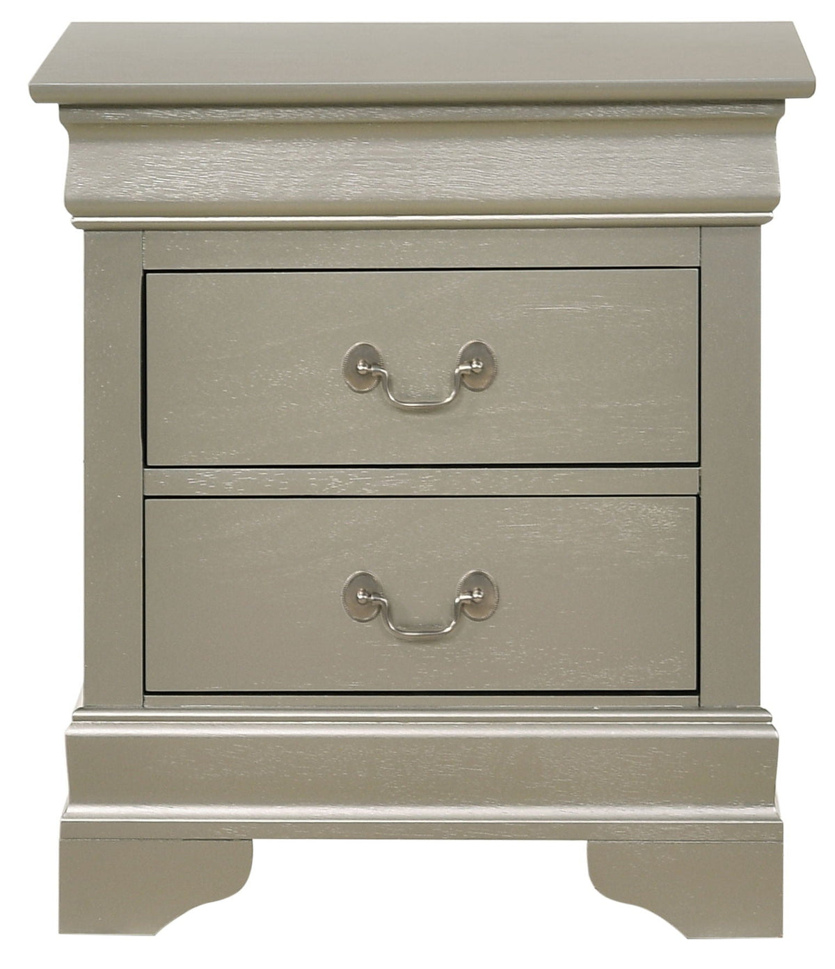 Louis Phillipe Wood Nightstand with Storage Drawers - Multiple Colors