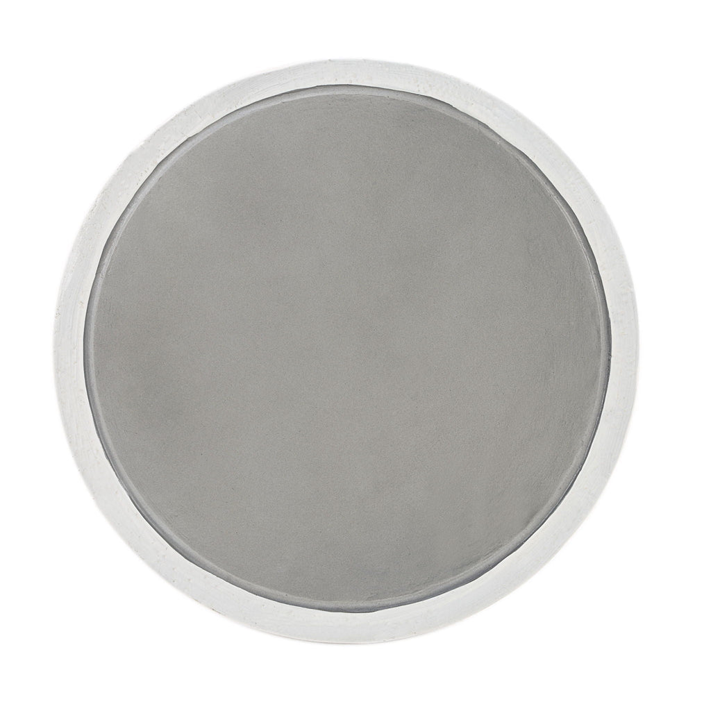Dylana Natural Fiber Concrete Accent Table with Lightweight Design - Gray