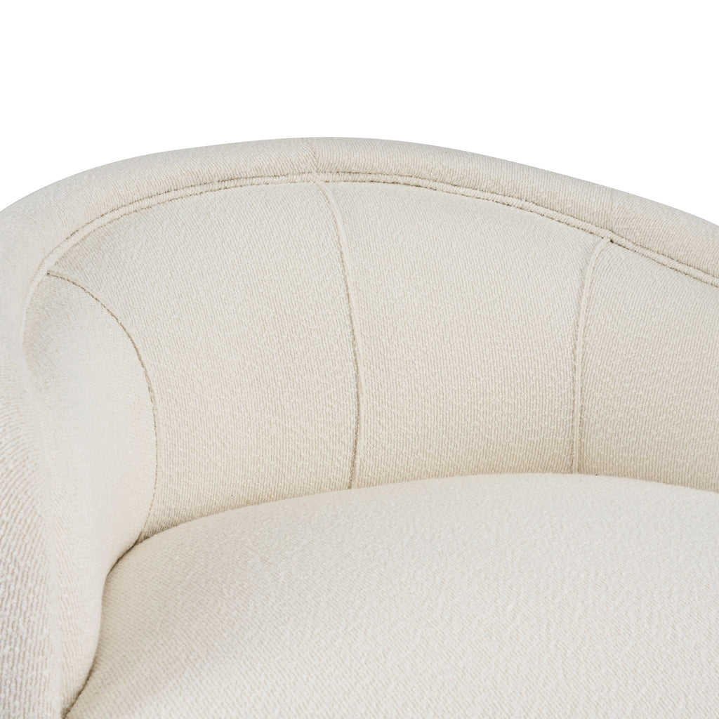Amanda Plush Bouclé Chair with Ergonomic Comfort - Cream, Espresso, or Green