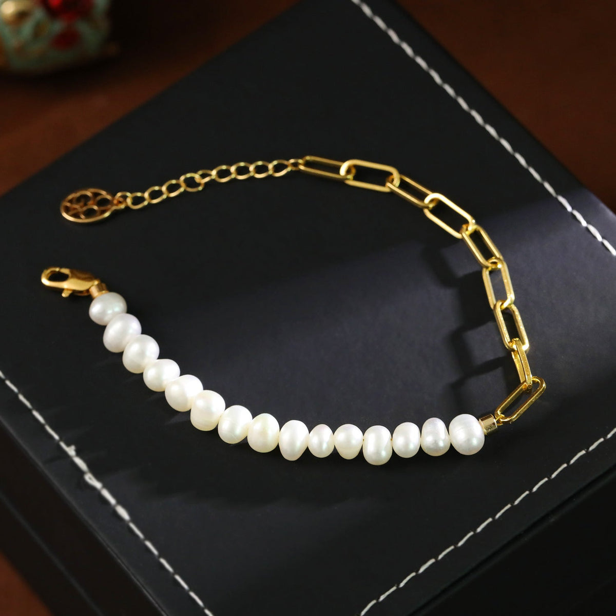French-style Light Luxury Natural Pearl Assembled Bracelet