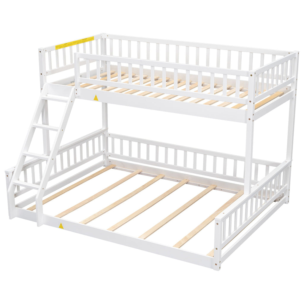 Bunk Bed With Ladder And Guardrails