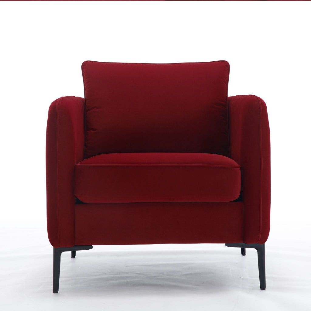 Accent Chair with Removable Pillow - Dark Green or Dark Red