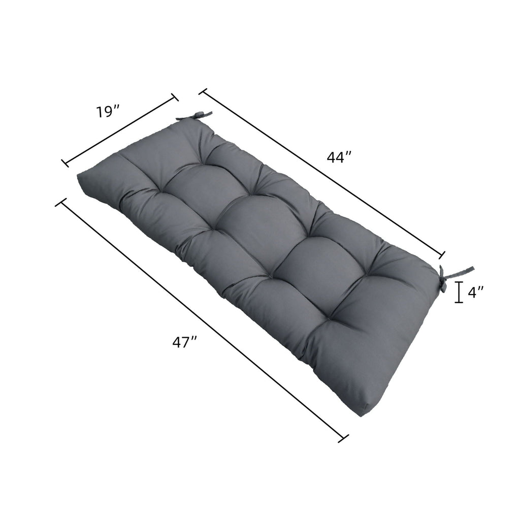 Outdoor Bench Cushion with Weather-Resistant Fabric - Red, Dark Gray, Light Blue, Blue