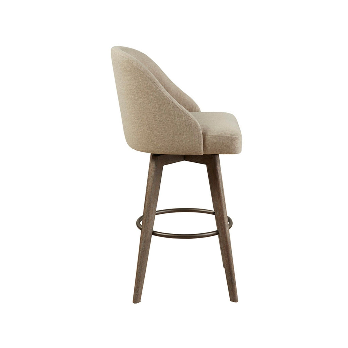 Bar Stool With Swivel Seat with 360-Degree Rotation - Sand