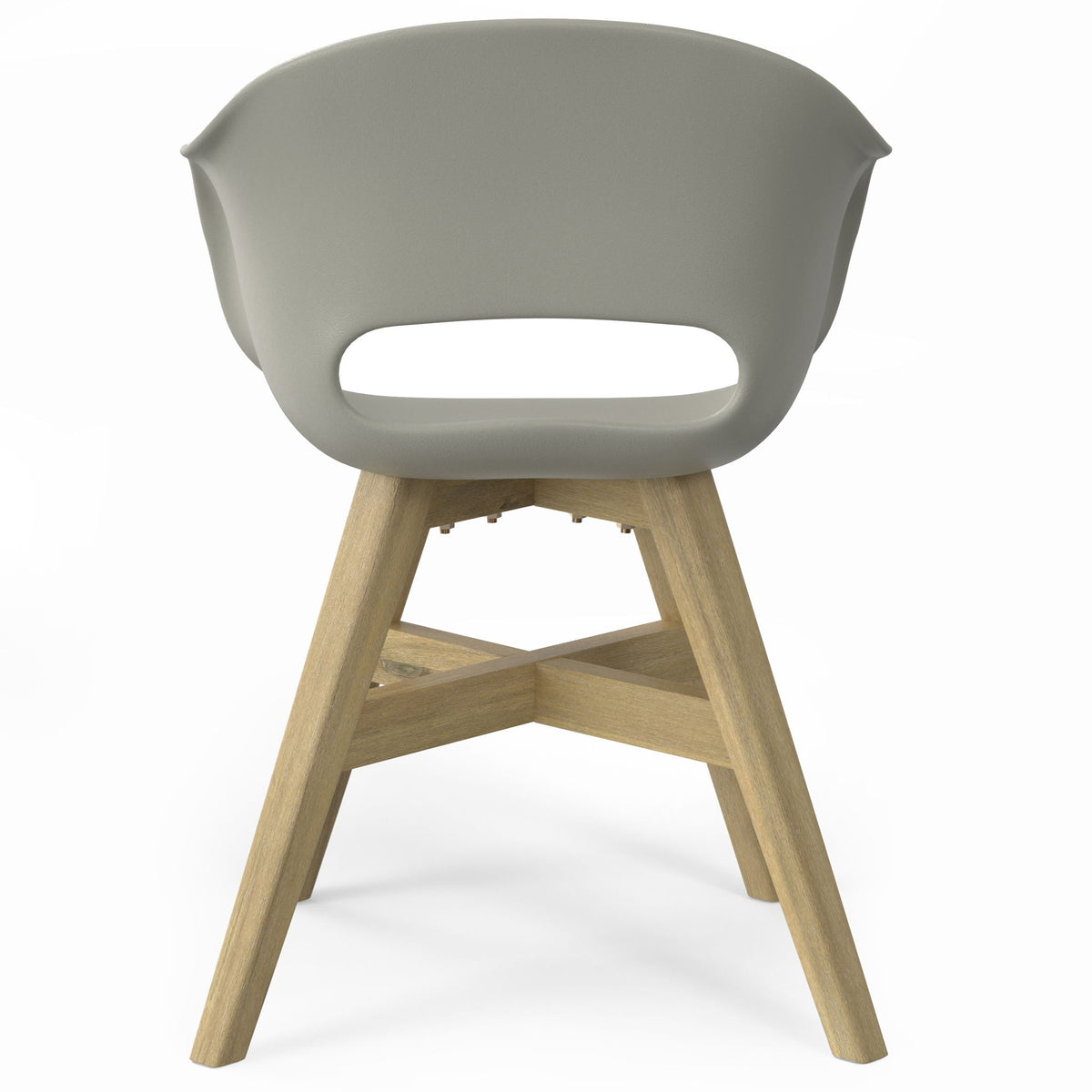 Outdoor Dining Chair Set of 2 with Solid Acacia Base - Black or Gray