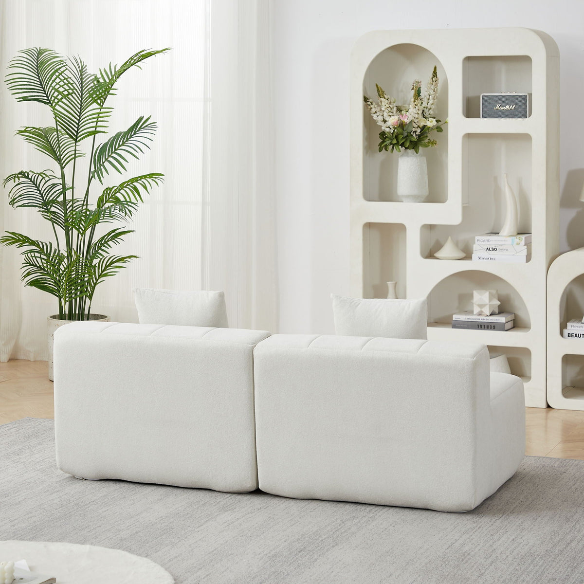 Modular Sectional Sofa with 2 Pillows – Symmetrical Design