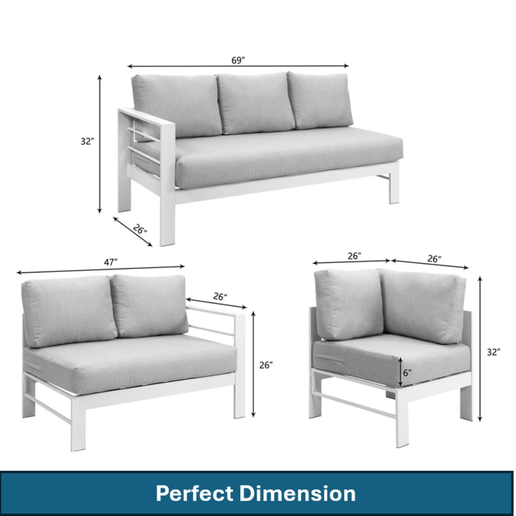 All-Weather Outdoor Patio Set with Thick Cushions - Multiple Colors