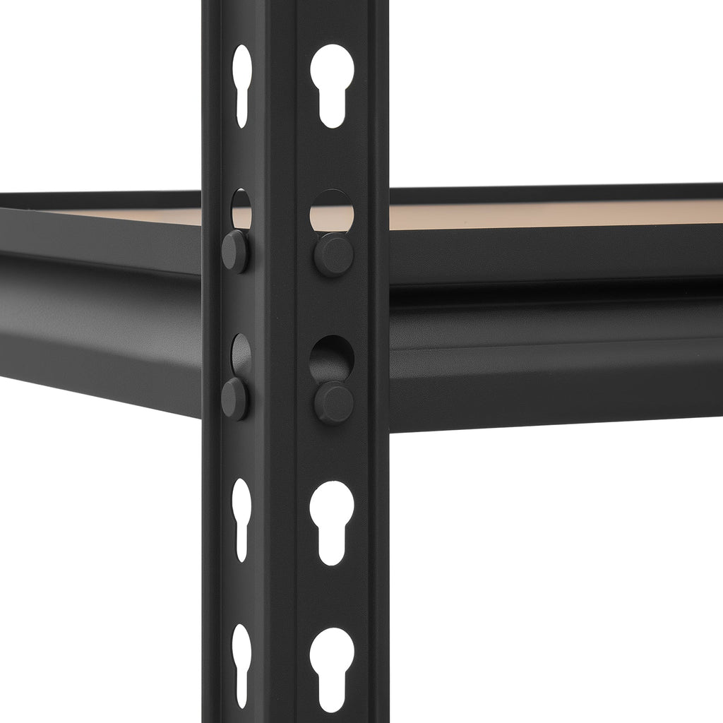 5-Tier Adjustable Heavy Duty Metal Storage Shelves with Customizable Levels - Carbon Steel