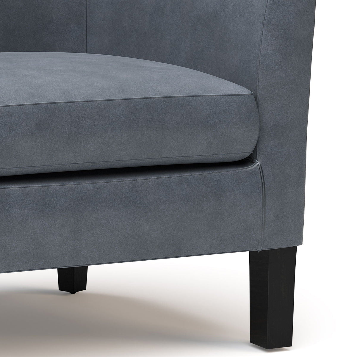 Transitional Tub Chair with Curved Back and Removable Cushion - Multiple Colors