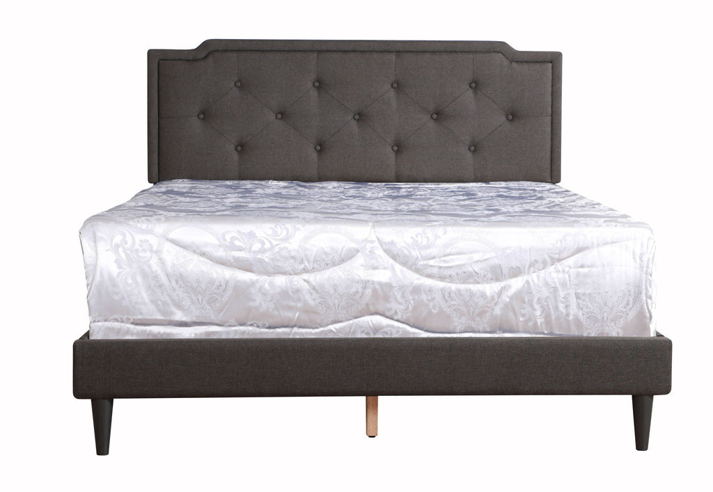 Button Tufted Upholstered Bed with Charming Design - Multiple Colors
