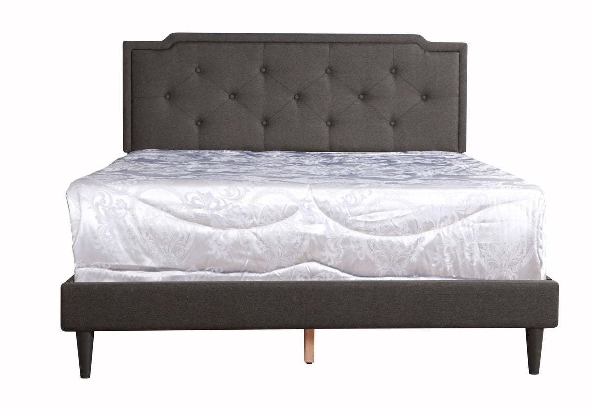 Button Tufted Upholstered Bed with Charming Design - Multiple Colors