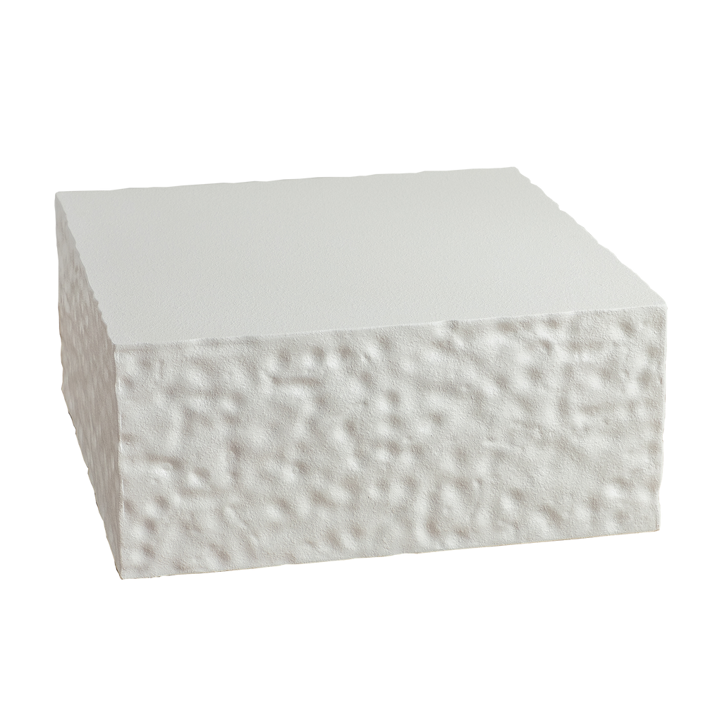 Modern Square Coffee Table with MDF Construction - Creamy White or Walnut