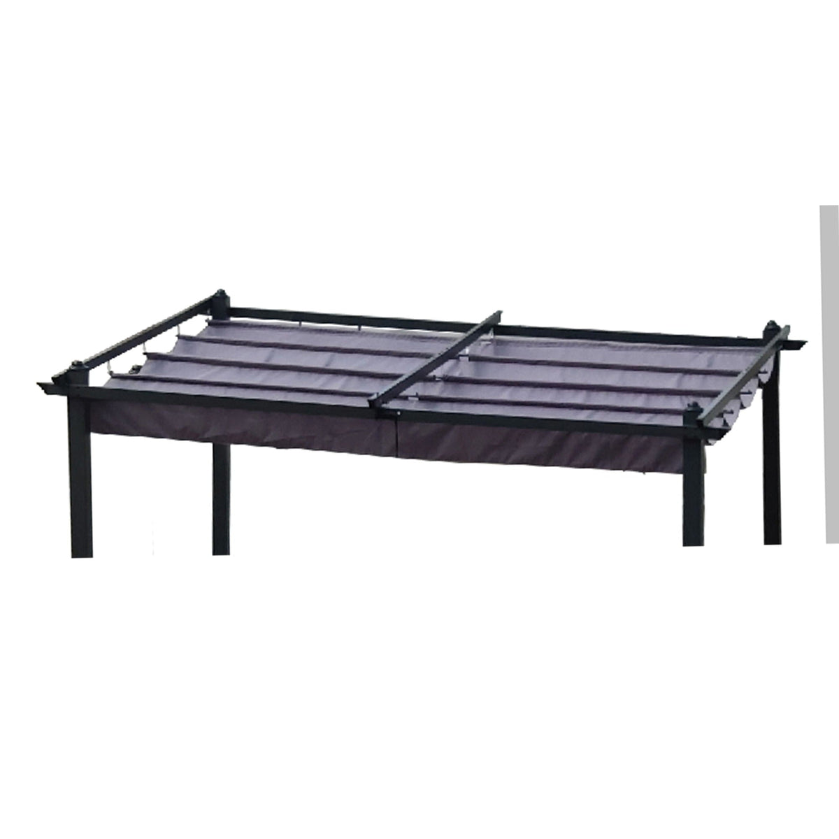 Replacement Canopy Top Cover Fabric for Retractable Pergola - Beige or Dark Gray