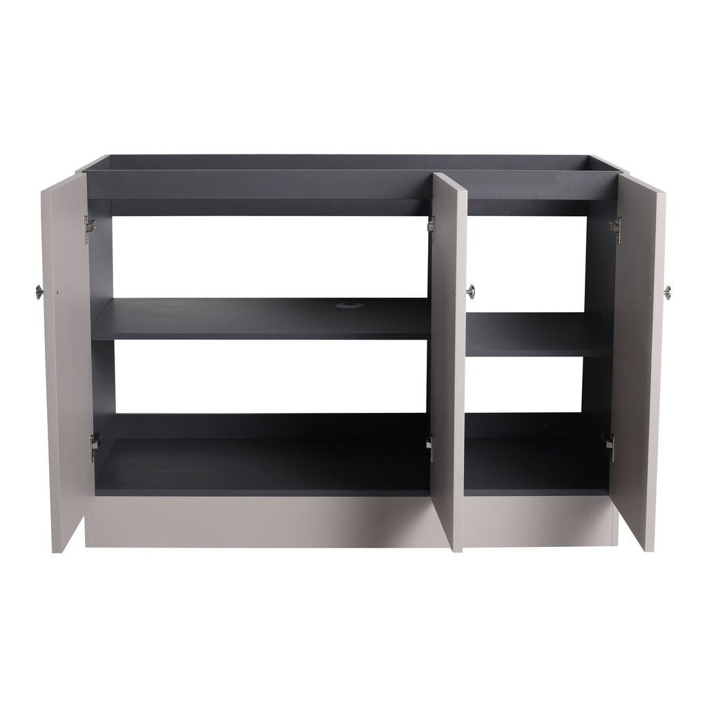 Modern Freestanding Bathroom Vanity with Soft Close Cabinet Doors - Pearl Silver, White, or Dark Green