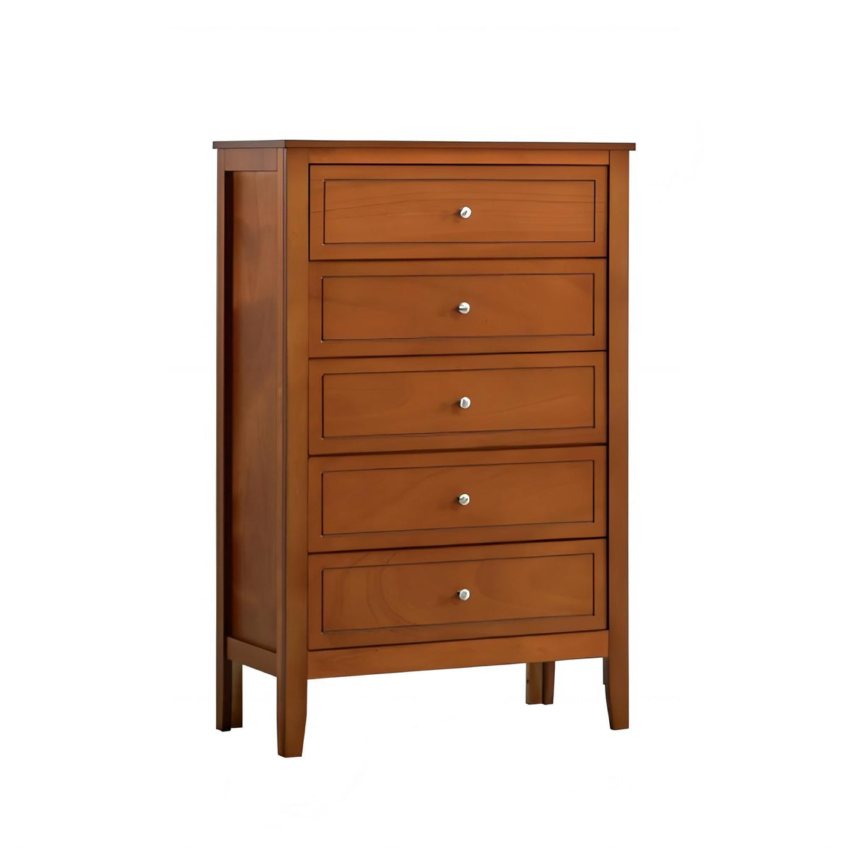 5 Drawer Storage Chest with Metal Hardware - Multiple Colors