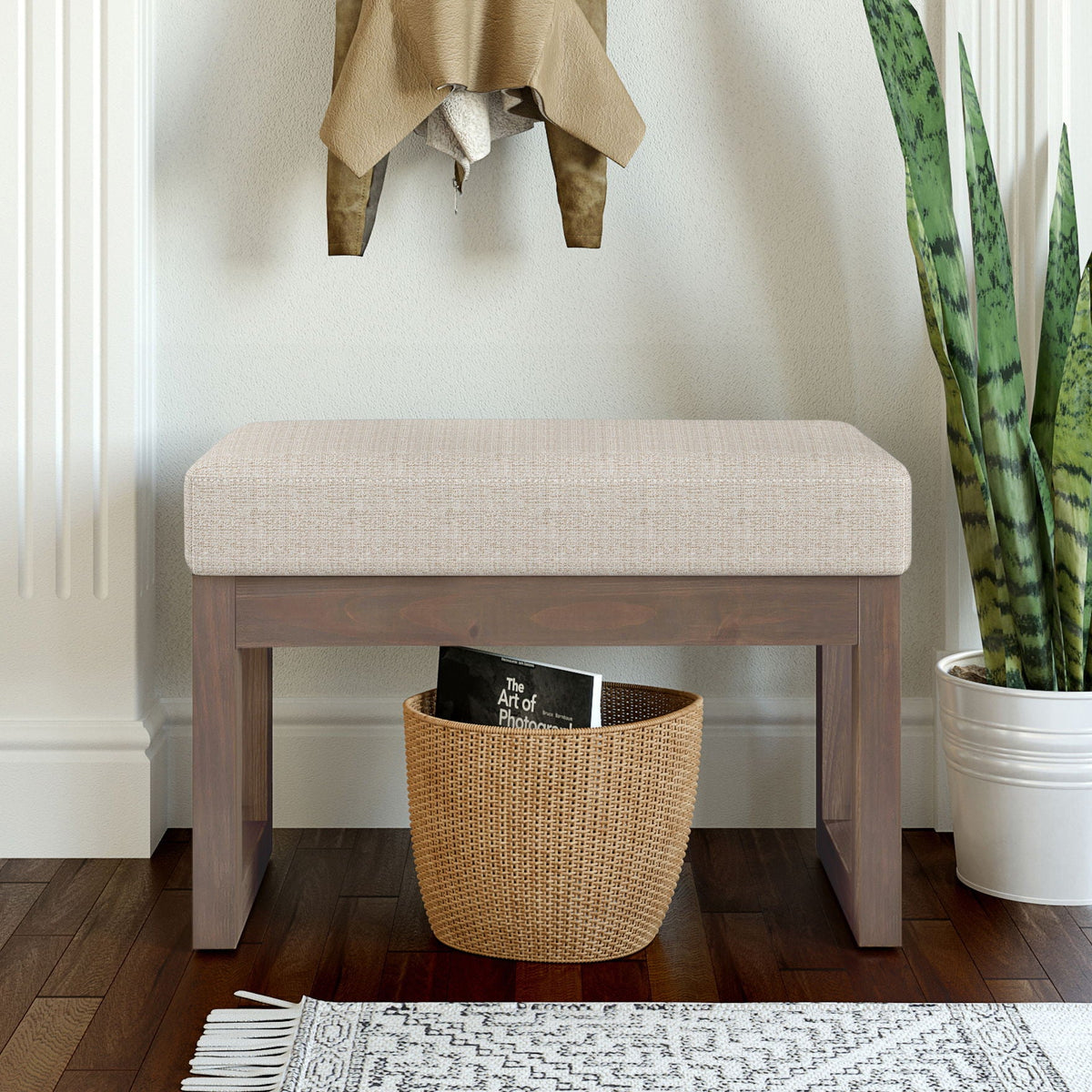 Milltown Upholstered Ottoman Bench with Versatile Design - Multiple Colors
