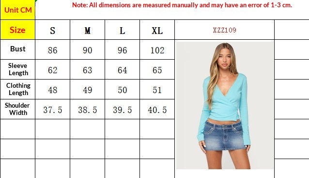 Women's V-neck Slim-fit Versatile Fashion Top