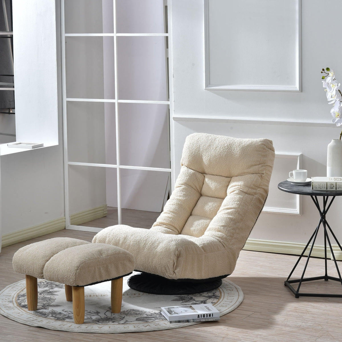 Adjustable Japanese Reclining Floor Chair Sofa With Metal Frame