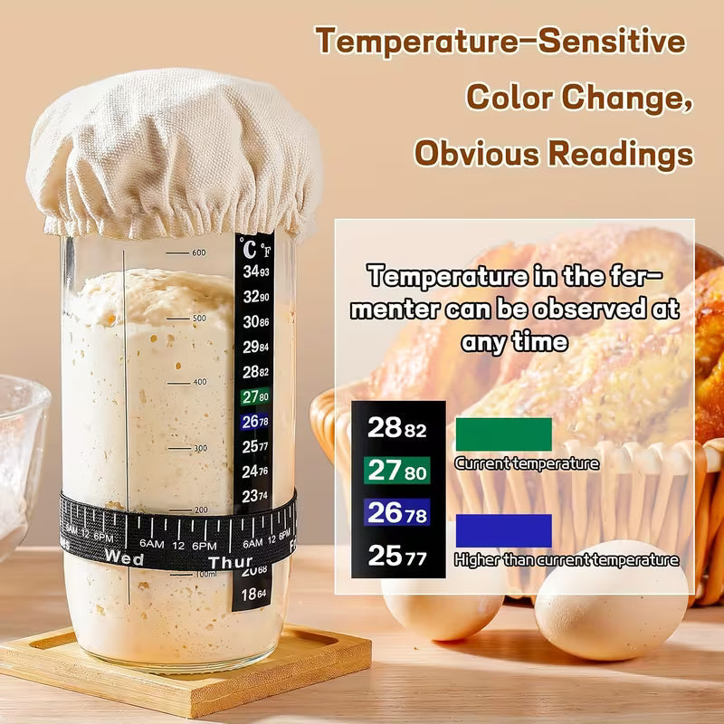 Sourdough Bread Making Kit with Proofing Baskets and Jar