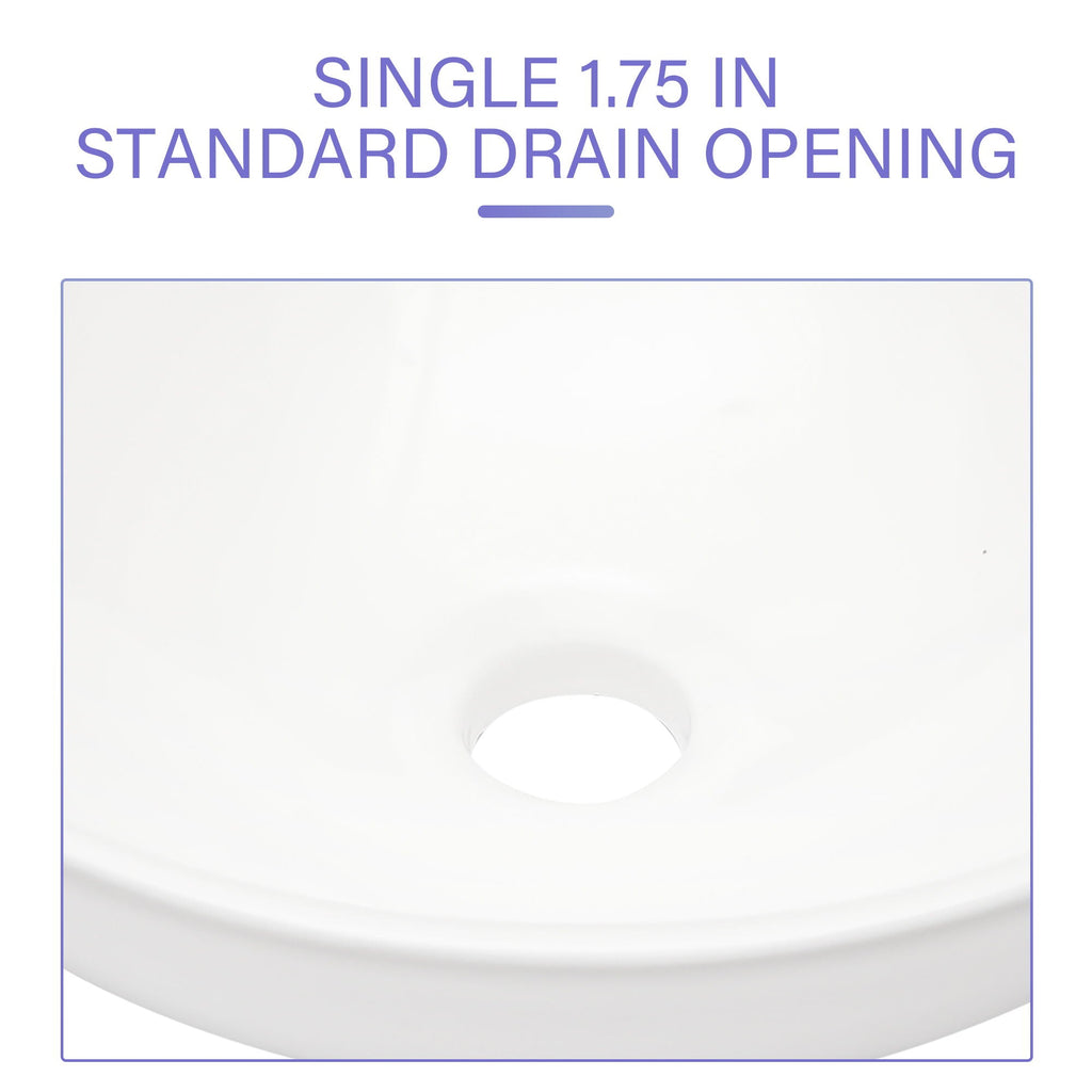 Modern Ceramic Circular Vessel Bathroom Sink