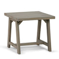 Dark Gray Handcrafted End Table with Sawhorse Supports - Solid Wood