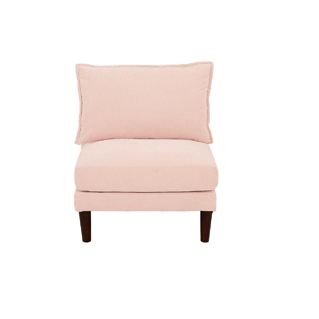 Modular L-Sectional Set with Ottomans - Pink