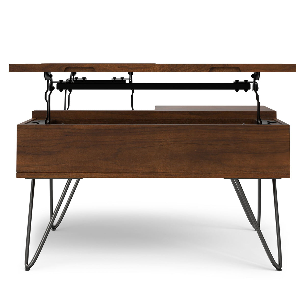 Square Lift Top Coffee Table with Hidden Storage - Walnut