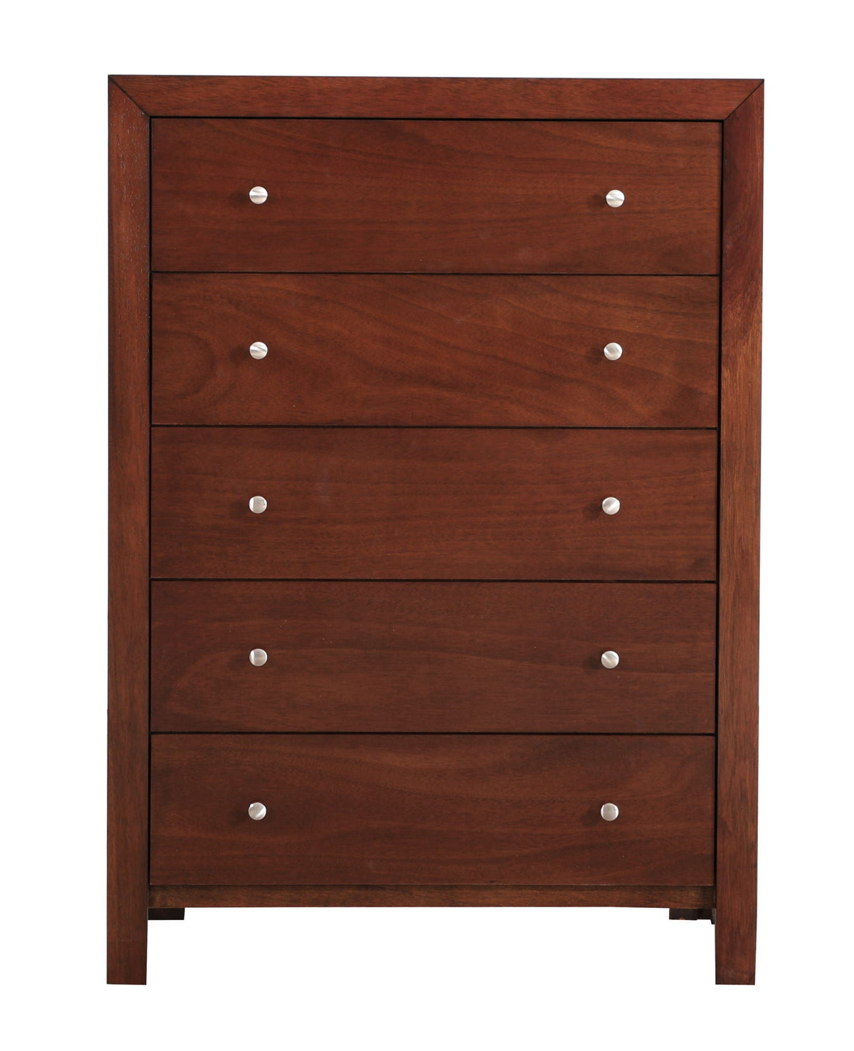Modern Elegant Transitional Storage Chest with Spacious Drawers - Dark Red, Black, or White