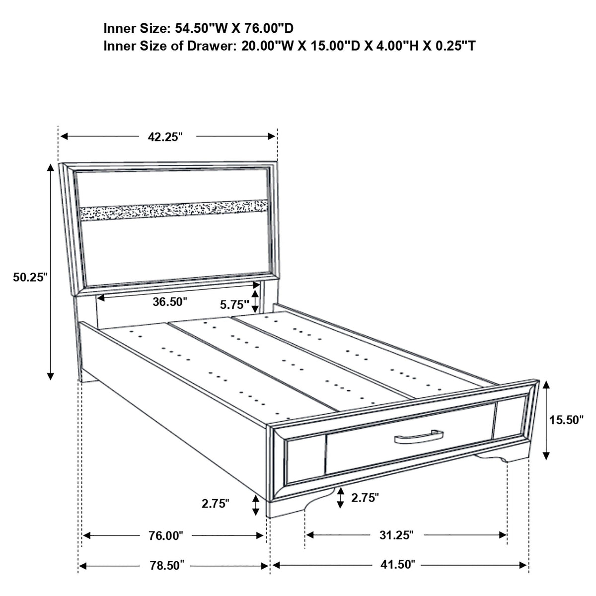 Urbana Storage Panel Bed