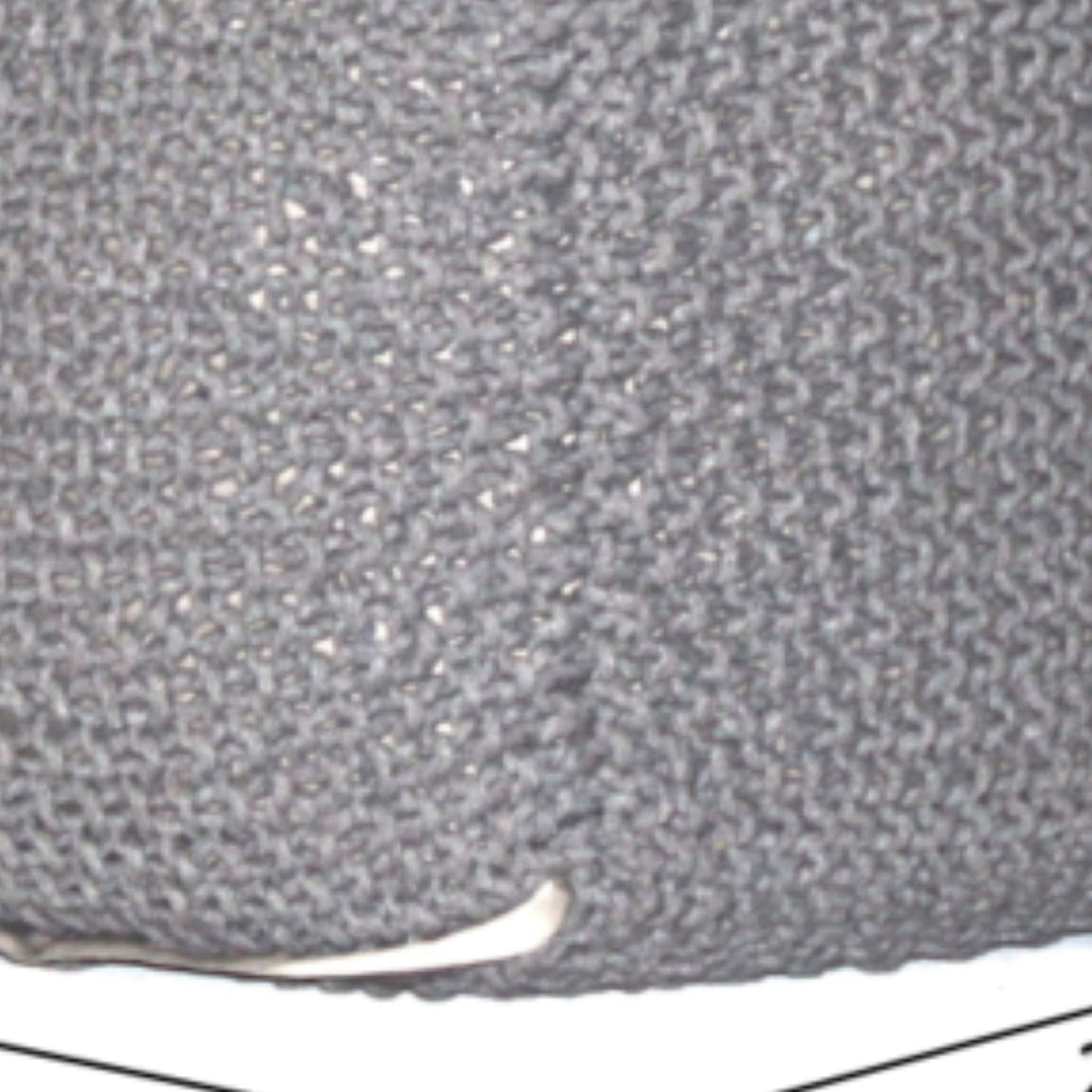 Cable Knitted Accent Pouf with Semi Rounded Design - Beige, Dark Brown, Dark Gray