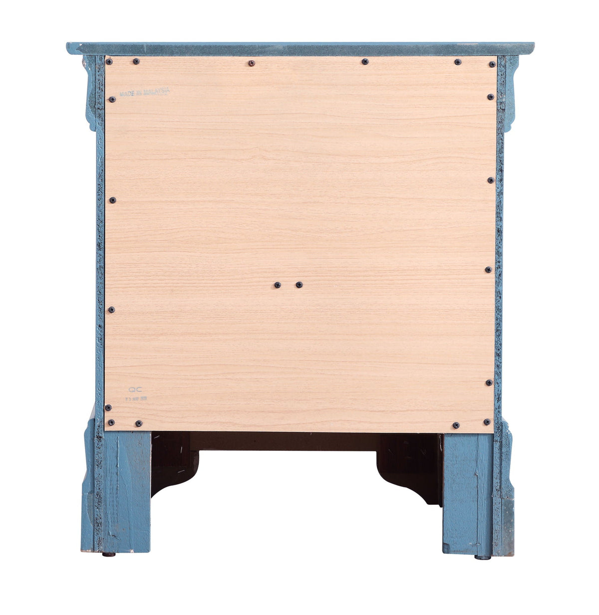 Louis Phillipe Wood Nightstand with Storage Drawers - Multiple Colors