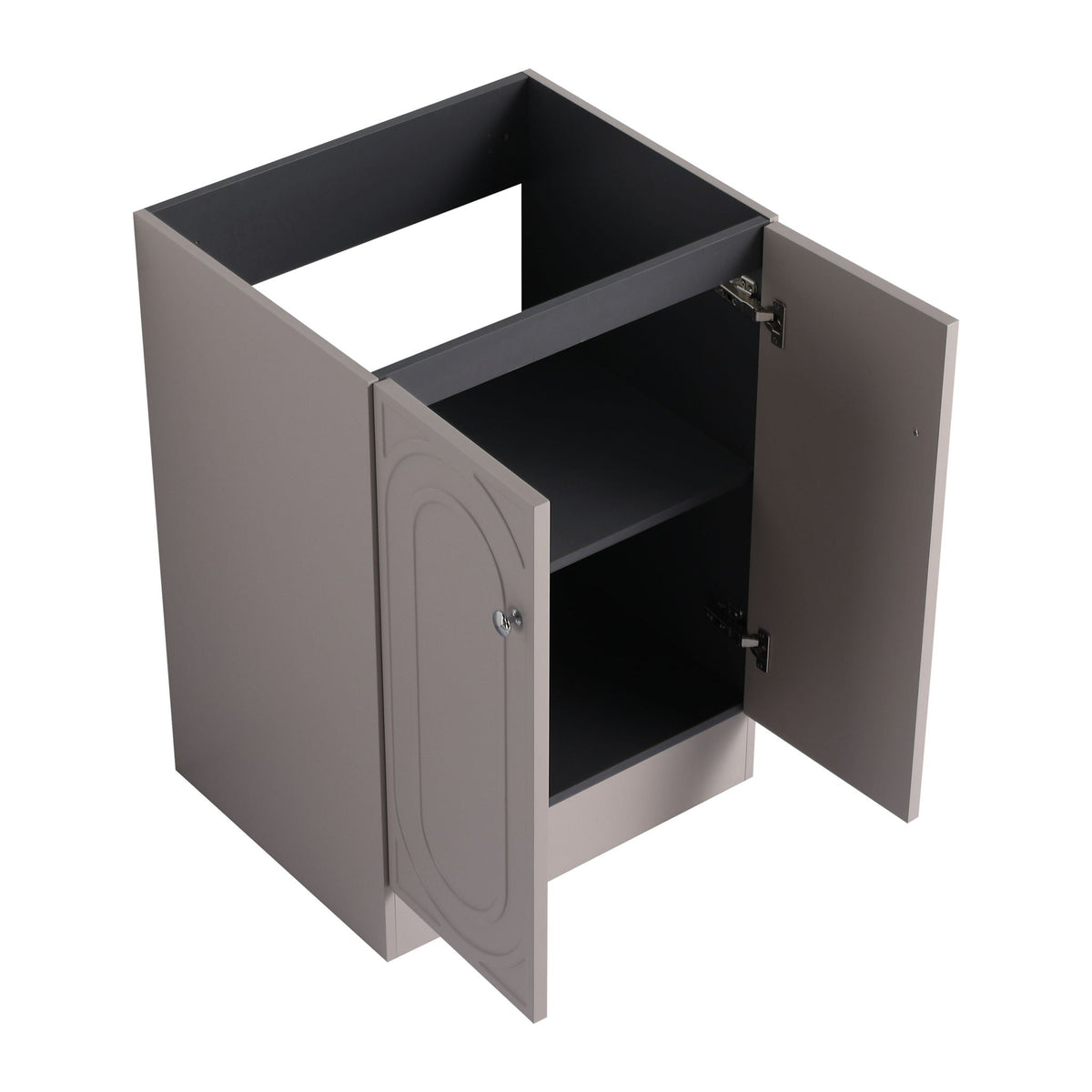 Modern Freestanding Bathroom Vanity with Soft Close Cabinet Doors - Pearl Silver, White, or Dark Green