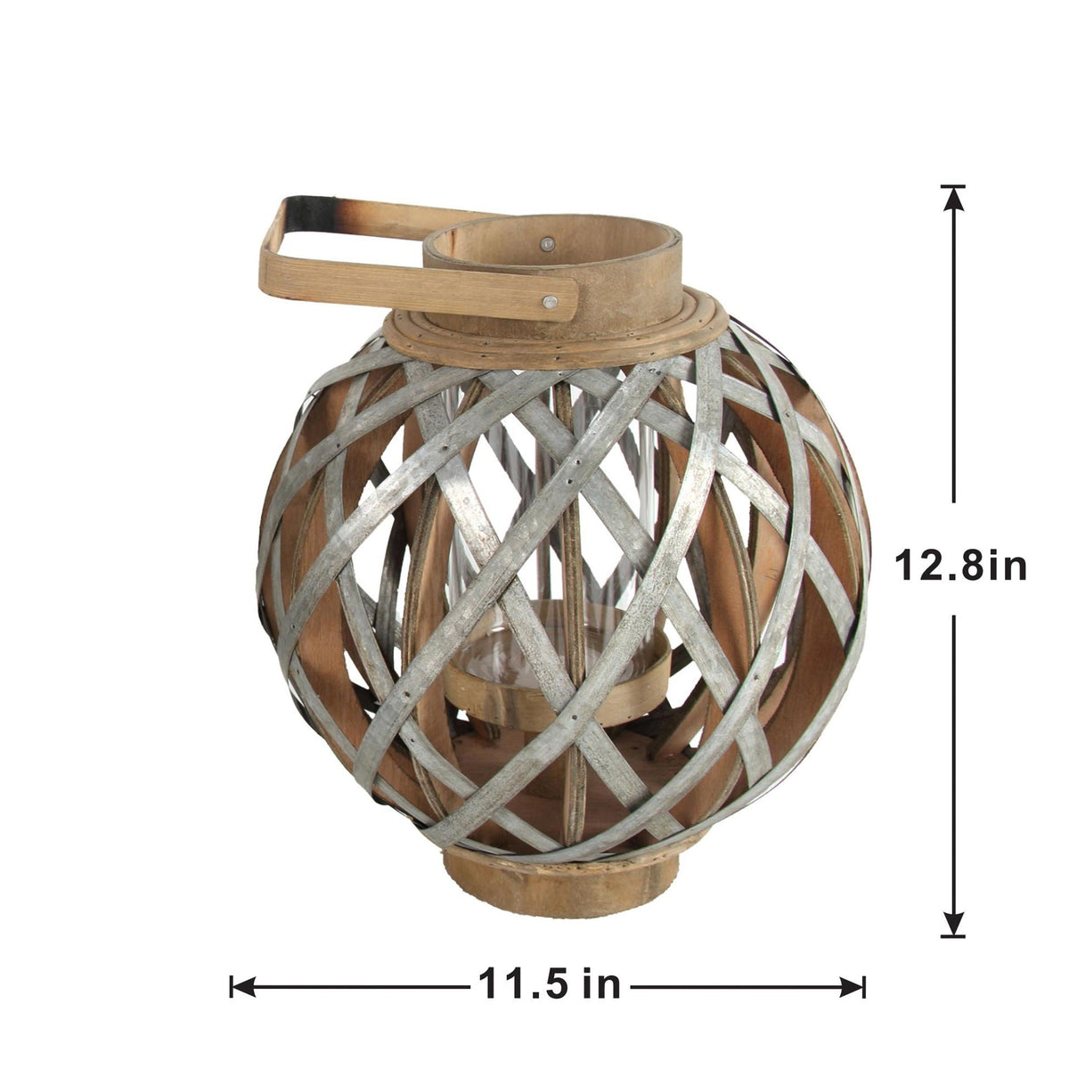 Decorative Lantern With Handle - Silver