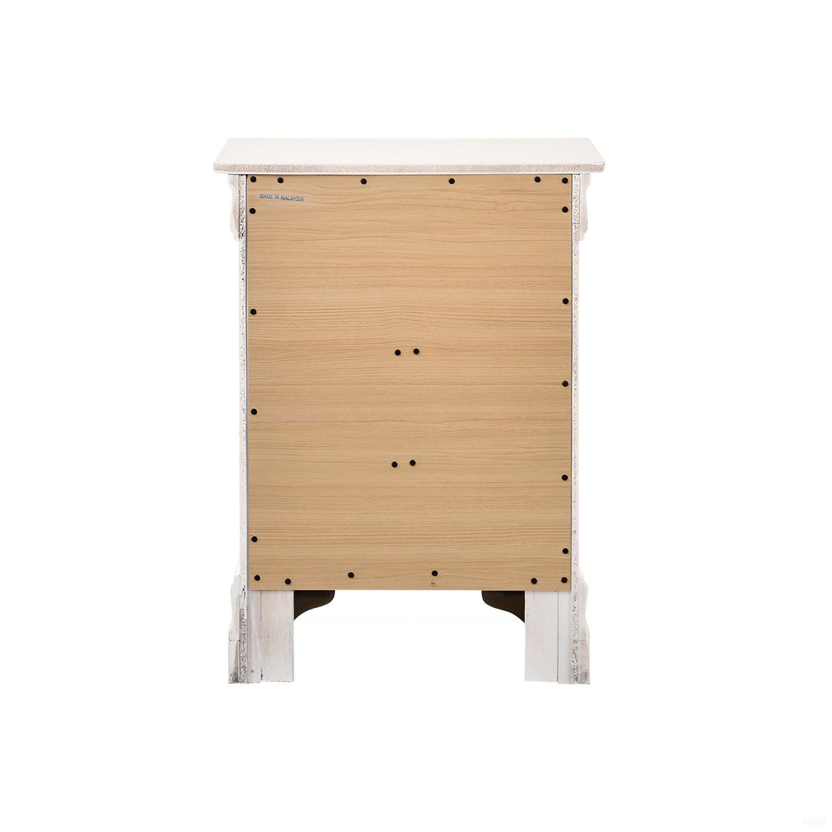 Louis Phillipe Wood Nightstand with Storage Drawers - Multiple Colors