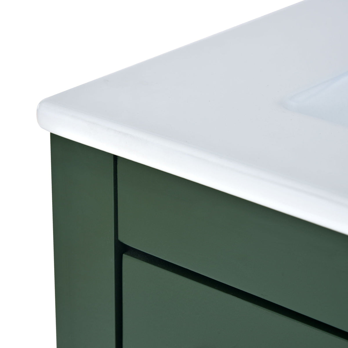 Modern Bathroom Vanity with Ceramic Sink Combo and Storage Cabinet - Multiple Colors