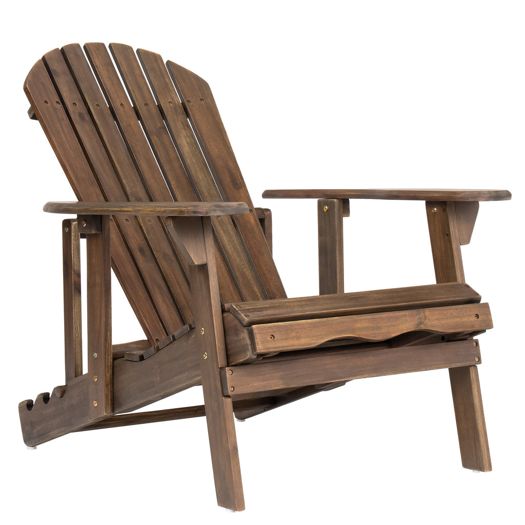 Malibu Adirondack Chair with Foldable Design - Acacia Wood