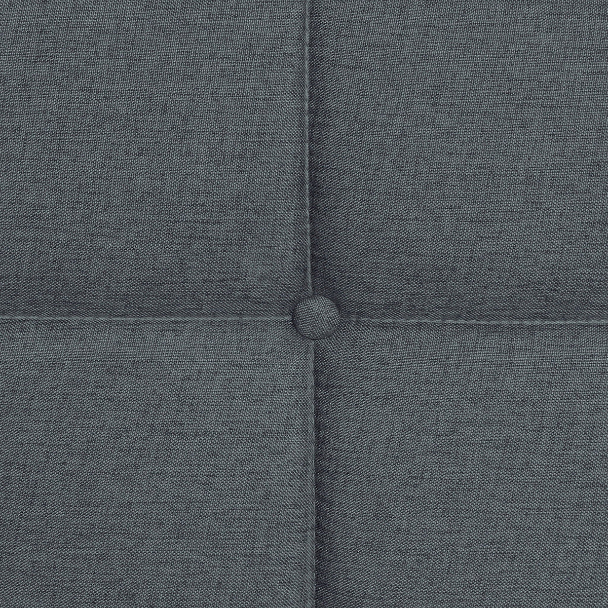 Queen Size Upholstered Platform Bed Frame With Button Tufted Linen Fabric Headboard - Dark Gray